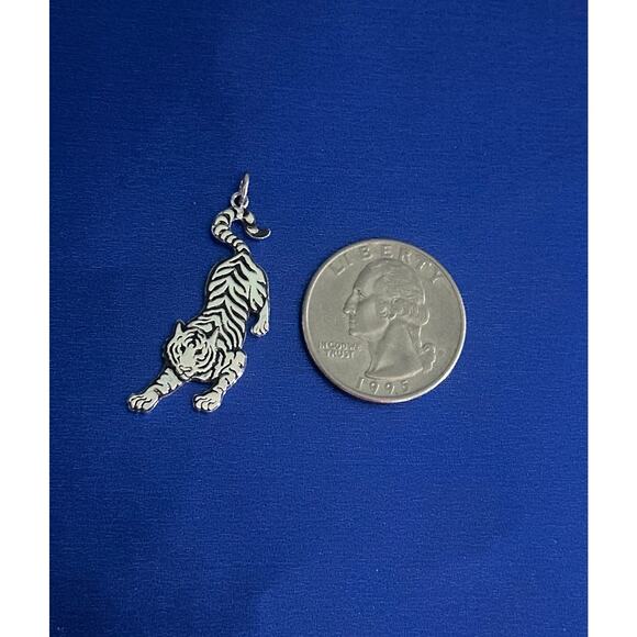 Sterling Silver Prowling Tiger Necklace, Prowling Tiger Necklace - Picture 5 of 7